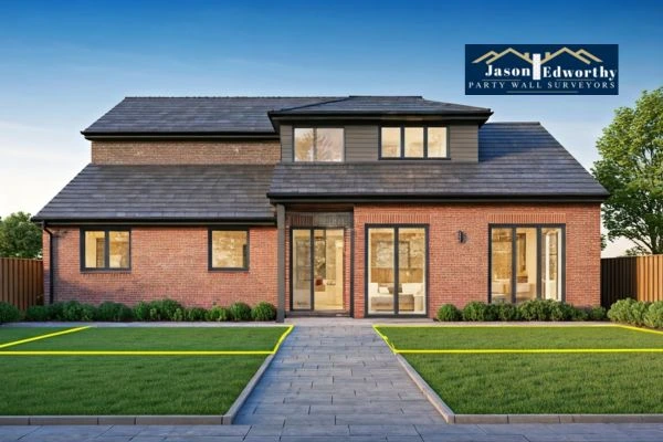 Home extension focusing on boundary line Heanor