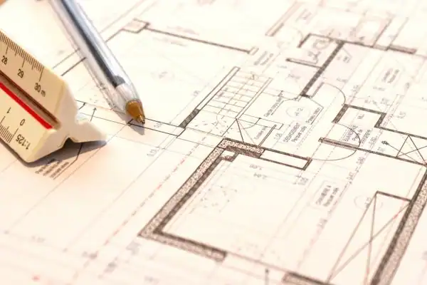 Image of architect Heanor drawings